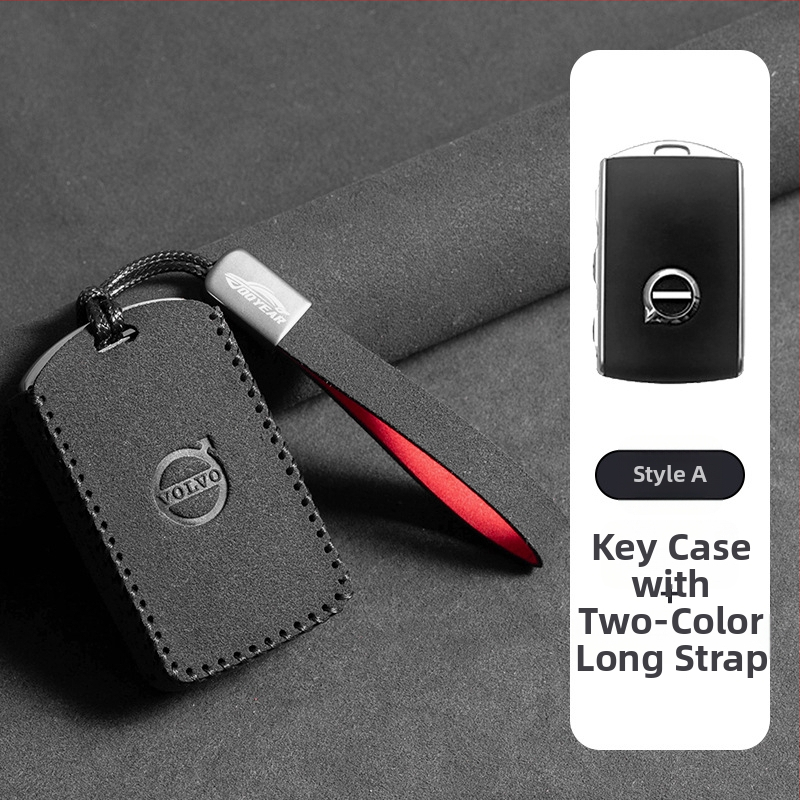 Husa pentru chei Volvo din velur cu curea simplă pentru XC60, S90, XC40, XC90
