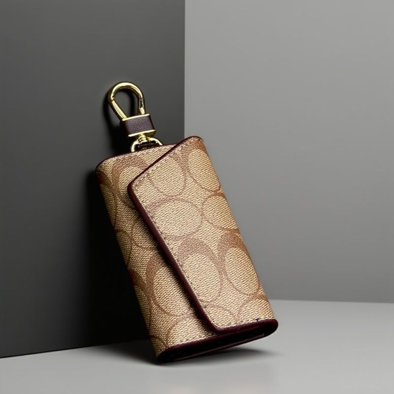 Geantă pentru chei din PU, unisex, model geometric, pentru depozitare, Iarna 2025