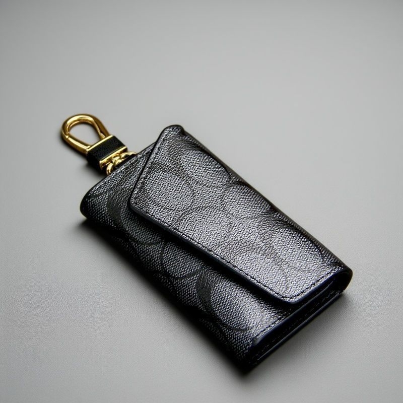 Geantă pentru chei din PU, unisex, model geometric, pentru depozitare, Iarna 2025