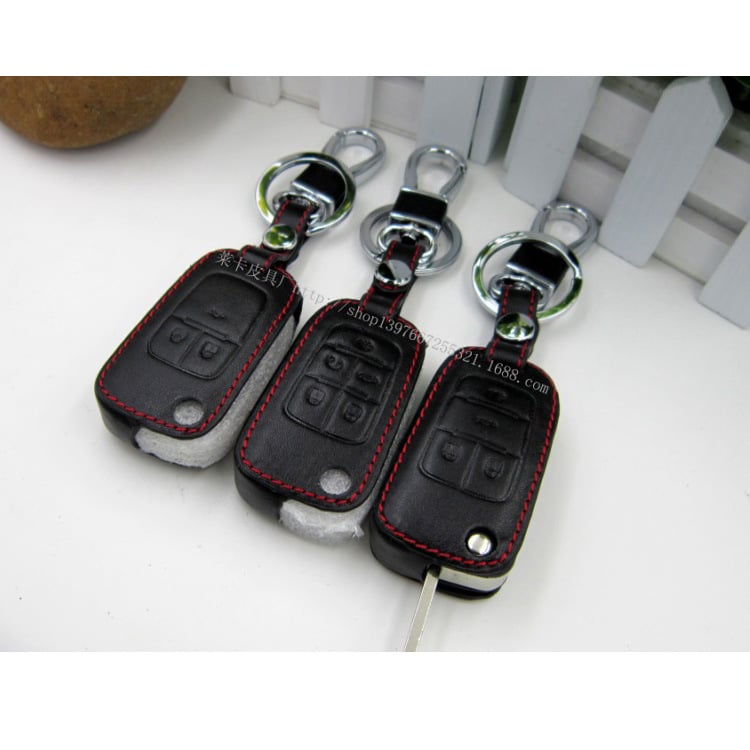 Δερμάτινη θήκη κλειδιού αυτοκινήτου για Chevrolet Cruze, Malibu και Trax – δέρμα αγελάδας, επιχειρηματικό στυλ, διαθέσιμη προσαρμογή