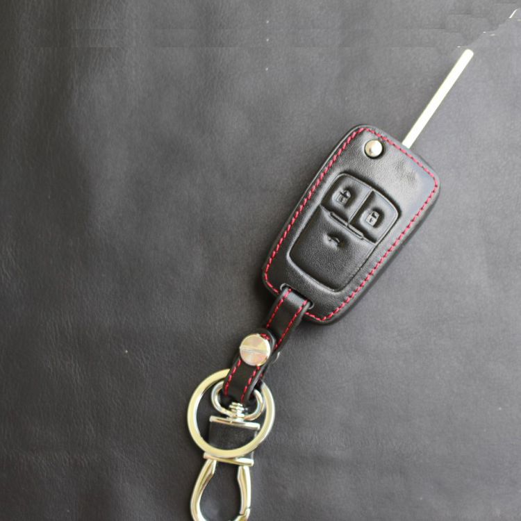 Δερμάτινη θήκη κλειδιού αυτοκινήτου για Chevrolet Cruze, Malibu και Trax – δέρμα αγελάδας, επιχειρηματικό στυλ, διαθέσιμη προσαρμογή