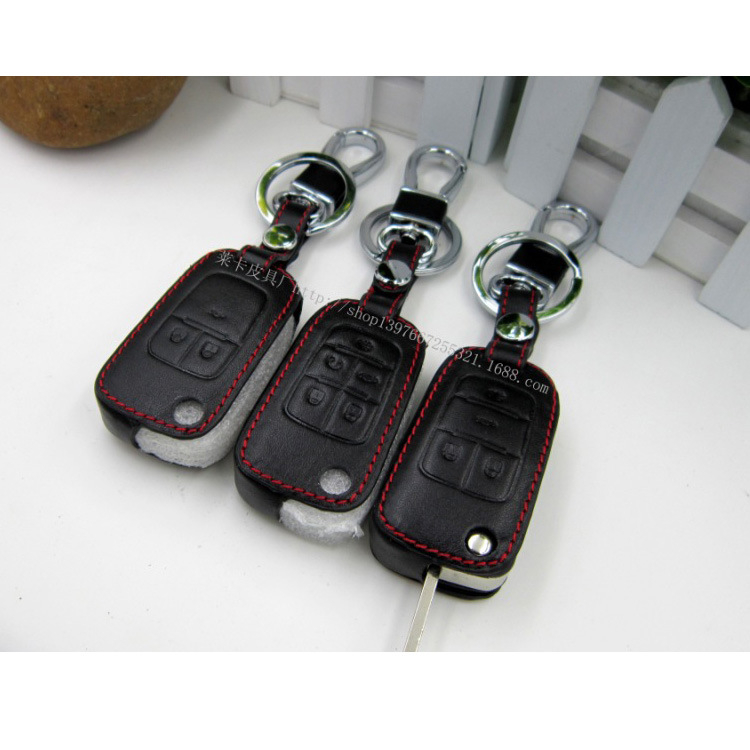 Δερμάτινη θήκη κλειδιού αυτοκινήτου για Chevrolet Cruze, Malibu και Trax – δέρμα αγελάδας, επιχειρηματικό στυλ, διαθέσιμη προσαρμογή