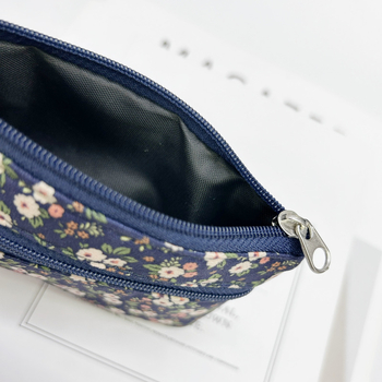 Portofel pentru monede din pânză, model geometric, stil urban minimalist, pentru femei