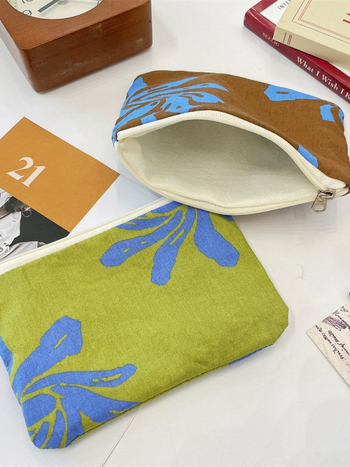 Novčanik za kovanice od poliestera, cvjetni uzorak, stil ulične mode, podstava od platna