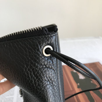 Geantă pentru ochelari cu design de purtare la gât, unisex, PU, căptușeală din bumbac, stil urban