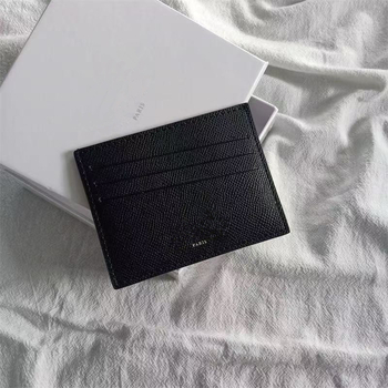 PYC Suport de carduri din piele naturală, unisex, piele de primă calitate, cusătură la patru colțuri, portofel cu 1 pli