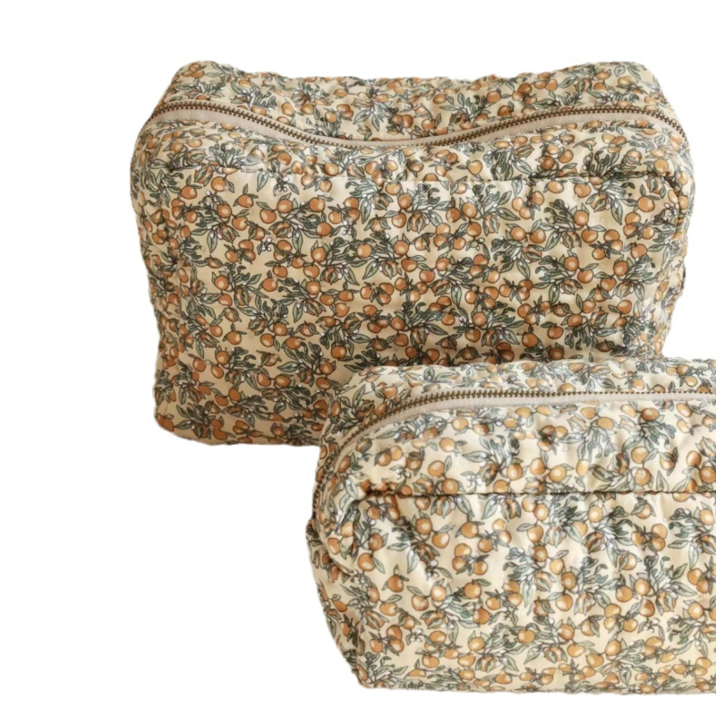 Βαμβακερό τσαντάκι για μακιγιάζ και πορτοφόλι με σχέδιο φρούτων, unisex, αναπνεύσιμη, υπερελαφρύ, επένδυση από βαμβάκι