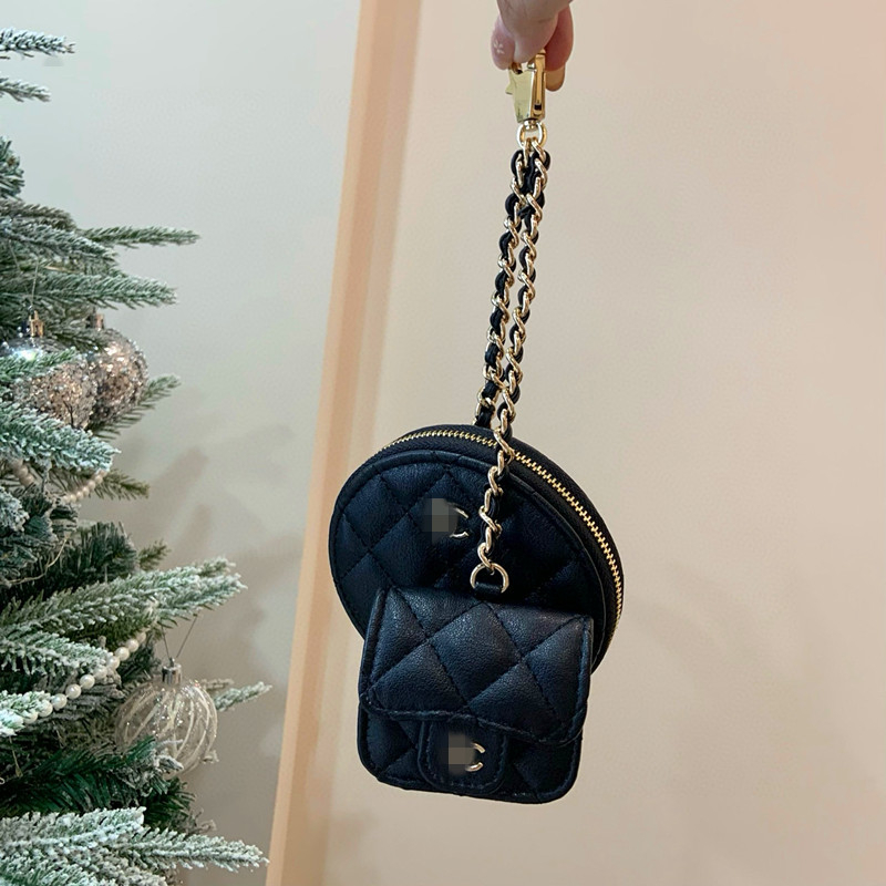Torba za ključeve s dijamantno prešivanim uzorkom, PU materijal, podstava od sintetičke kože, unisex, gradski minimalistički stil.