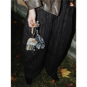 Portofel de monede cu imprimeu leopard, exterior din bumbac, Căptușeală din nailon, pentru femei