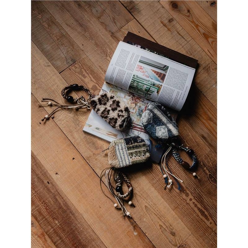 Portofel de monede cu imprimeu leopard, exterior din bumbac, Căptușeală din nailon, pentru femei