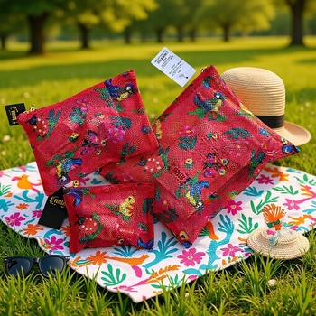 Geantă de machiaj și portofel pentru monede, model floral, poliester ușor, stil tineresc, unisex