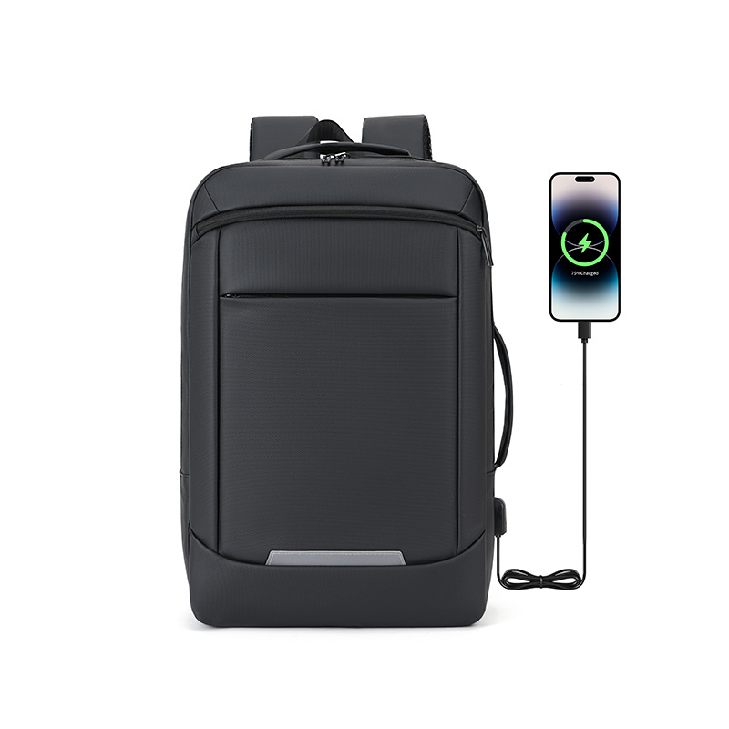 Rucsac pentru laptop pentru bărbați, capacitate mare, material rezistent la apă, extensie USB, bretele curbate, 20-35L