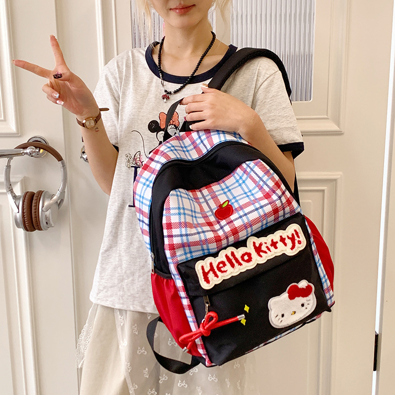 Moterų kuprinė: nailonas, super lengva, anime karikatūrų raštas, studentų campus stilius