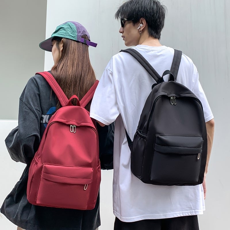 Kuprinė mokiniams - unisex, didelė talpa, išlenktos pečių petnešos, poliesterio pamušalas, Korėjos Harajuku Ulzzang stilius, žiemos 2025 leidimas