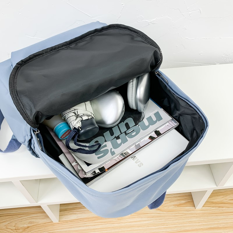 Kuprinė mokiniams - unisex, didelė talpa, išlenktos pečių petnešos, poliesterio pamušalas, Korėjos Harajuku Ulzzang stilius, žiemos 2025 leidimas