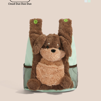 Rucsac pluș cu pinguin pentru elevi – material din mătase cu imprimeu floral, design 3D, lansare primăvara 2025