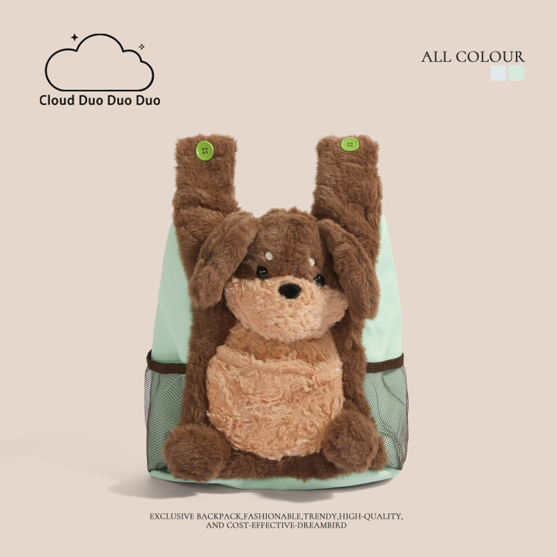 Rucsac pluș cu pinguin pentru elevi – material din mătase cu imprimeu floral, design 3D, lansare primăvara 2025