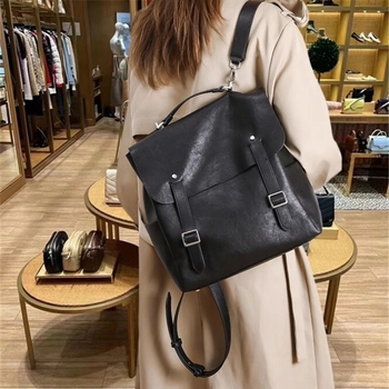 Ruksak od PU materijala, retro stil, velika kapaciteta, unisex