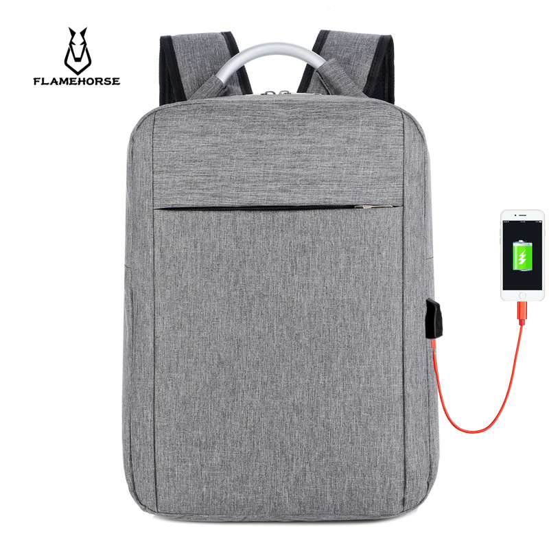 Ruksak za prijenosno računalo s USB priključkom za punjenje, FLAMEHORSE 1086#USB, Oxford tkanina, kapacitet 20–35 L