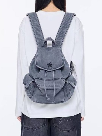 Denim ruksak s kapacitetom ispod 20 L, višestruke džepove, vodootporan, unisex