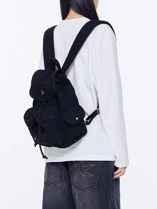Denim ruksak s kapacitetom ispod 20 L, višestruke džepove, vodootporan, unisex