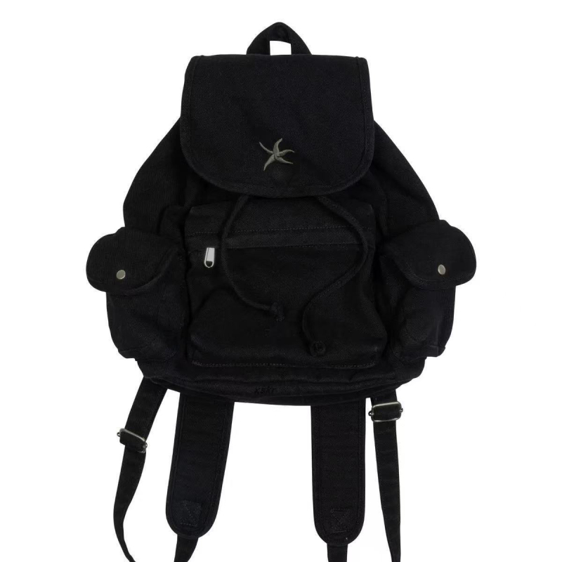 Denim ruksak s kapacitetom ispod 20 L, višestruke džepove, vodootporan, unisex