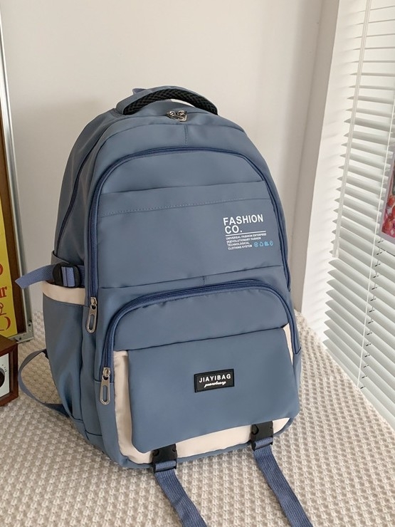 Unisex ultra lagani putni ruksak s višestrukim kontrastnim dizajnom, kapacitet 20–35 L, Oxford platno, prozračan, remeni s zračnim jastukom, za 11-inčni laptop