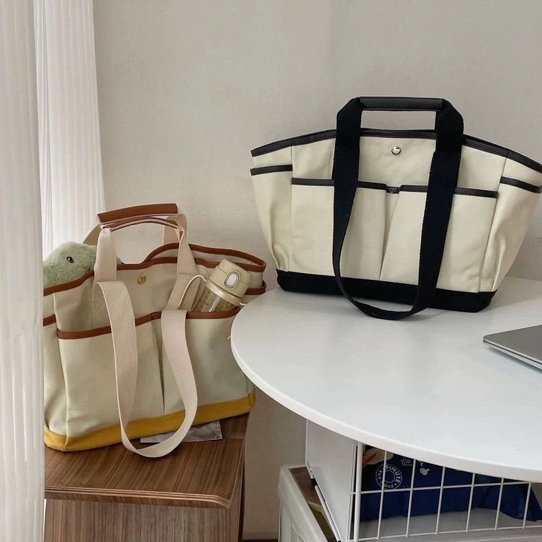 Platnena torba za mamu velikog kapaciteta, crossbody torba za bebe, za izlazak, INS stil Koreje