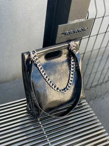 Unisex Tote torba od PU kože, podstava od poliester, vertikalni kvadratni oblik, magnetska kopča