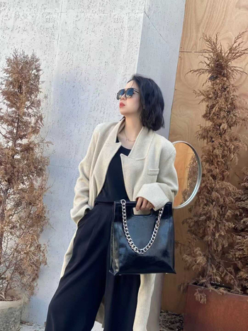 Unisex Tote torba od PU kože, podstava od poliester, vertikalni kvadratni oblik, magnetska kopča