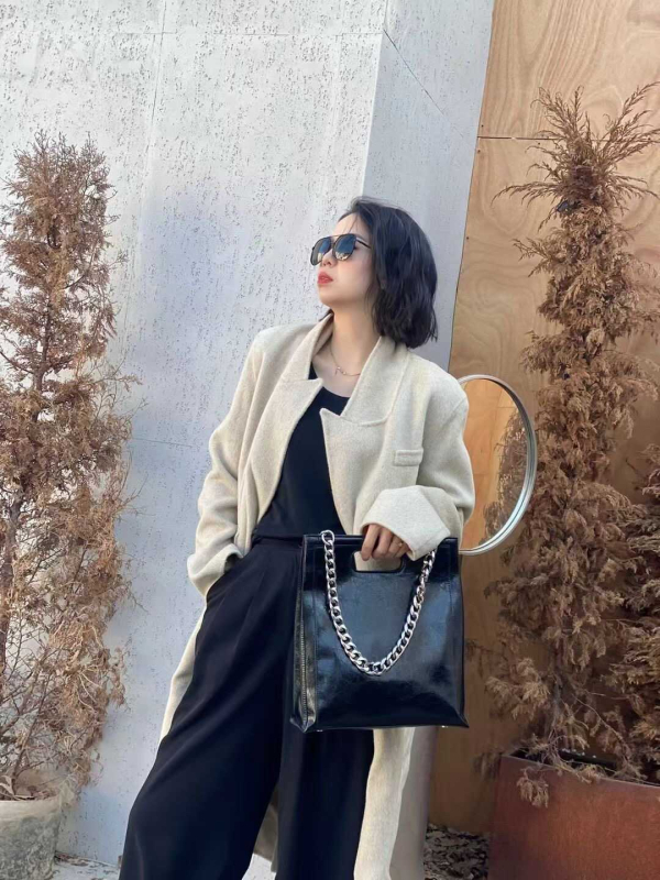 Unisex Tote torba od PU kože, podstava od poliester, vertikalni kvadratni oblik, magnetska kopča
