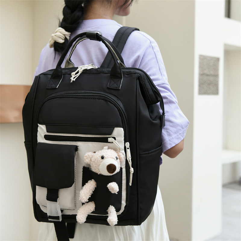 майчината чанта с много отделения, голям капацитет, Oxford плат, модел с животни, подплата полиестер, извитата презрамка