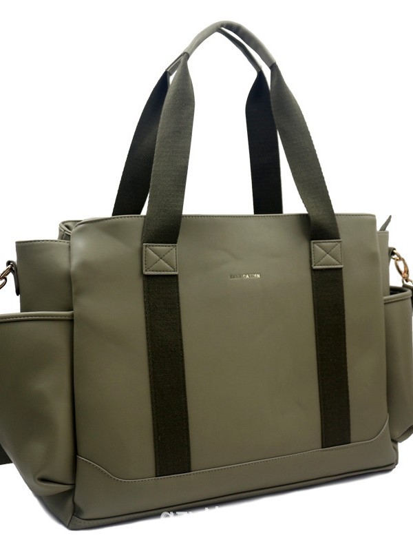 Τσάντα για πάνες από PU, με μόνωση για μπιμπερό, αδιάβροχη, διαχωρισμός στεγνού-υγρού, επένδυση πολυεστέρα