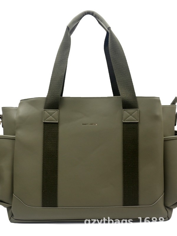 Τσάντα για πάνες από PU, με μόνωση για μπιμπερό, αδιάβροχη, διαχωρισμός στεγνού-υγρού, επένδυση πολυεστέρα