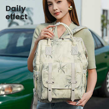 Τσάντα μαμά για βόλτες με καρότσι – πολυεστέρας, νέο εθνικό στυλ, αδιάβροχη και διαπνέουσα, ελαφριά, διαχωρισμός στεγνό-βρεγμένο