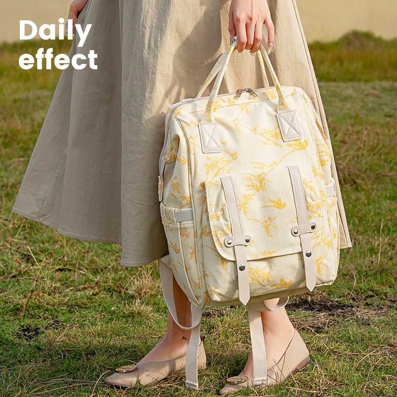 Τσάντα μαμά για βόλτες με καρότσι – πολυεστέρας, νέο εθνικό στυλ, αδιάβροχη και διαπνέουσα, ελαφριά, διαχωρισμός στεγνό-βρεγμένο