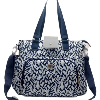 Τσάντα μαμάς με μεγάλη χωρητικότητα, διπλής χρήσης (χειραποστόλη ή χιαστί), ελαφρύ συνθετικό ύφασμα, αδιάβροχη, εργονομικό πάνελ στην πλάτη