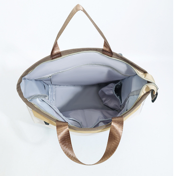 Σακίδιο εξόδου για μαμά και μωρό, ελαφρύ, Oxford ύφασμα, φρέσκο και γλυκό στυλ, μονόχρωμο σχέδιο, επένδυση πολυεστέρα, καμπύλοι ιμάντες ώμου