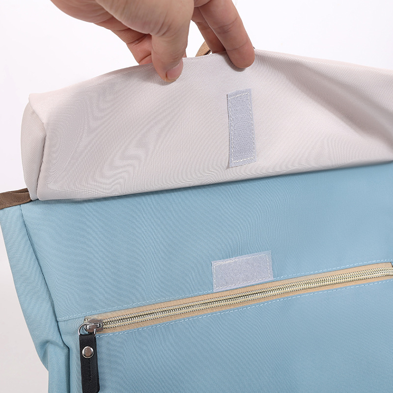 Σακίδιο εξόδου για μαμά και μωρό, ελαφρύ, Oxford ύφασμα, φρέσκο και γλυκό στυλ, μονόχρωμο σχέδιο, επένδυση πολυεστέρα, καμπύλοι ιμάντες ώμου