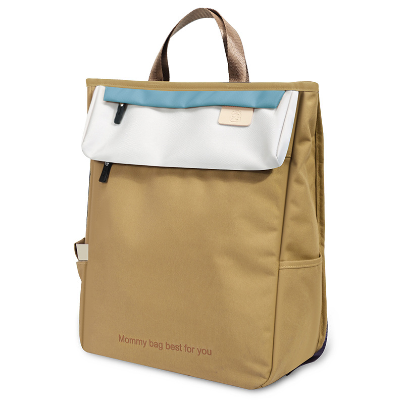 Σακίδιο εξόδου για μαμά και μωρό, ελαφρύ, Oxford ύφασμα, φρέσκο και γλυκό στυλ, μονόχρωμο σχέδιο, επένδυση πολυεστέρα, καμπύλοι ιμάντες ώμου