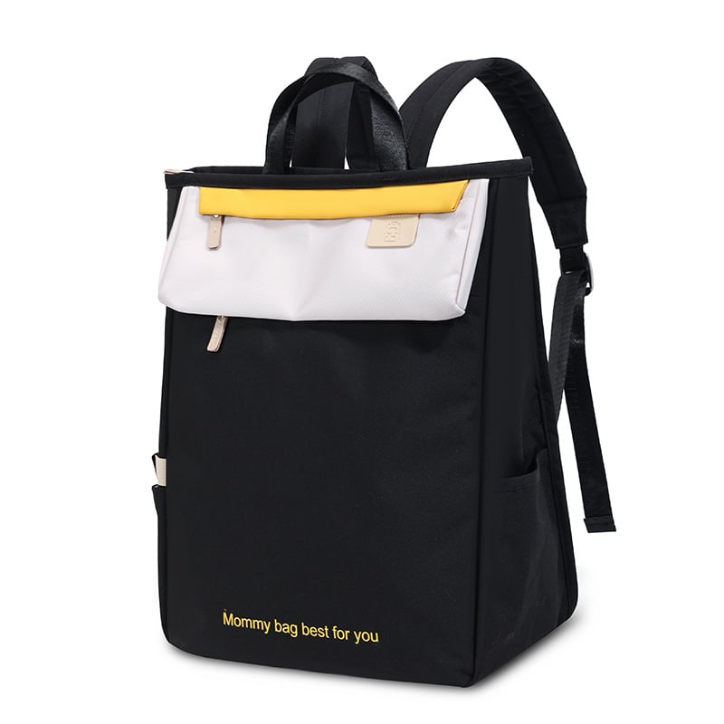 Σακίδιο εξόδου για μαμά και μωρό, ελαφρύ, Oxford ύφασμα, φρέσκο και γλυκό στυλ, μονόχρωμο σχέδιο, επένδυση πολυεστέρα, καμπύλοι ιμάντες ώμου