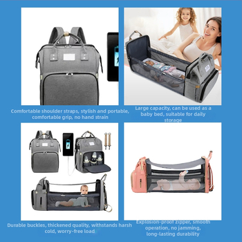 Māmiņas mugursoma, lielas ietilpības 20–35L, Oxford audums, rāvējslēdzēja atvērums, iekšējā rāvējslēdzēja kabata, dubultas plecu siksnas