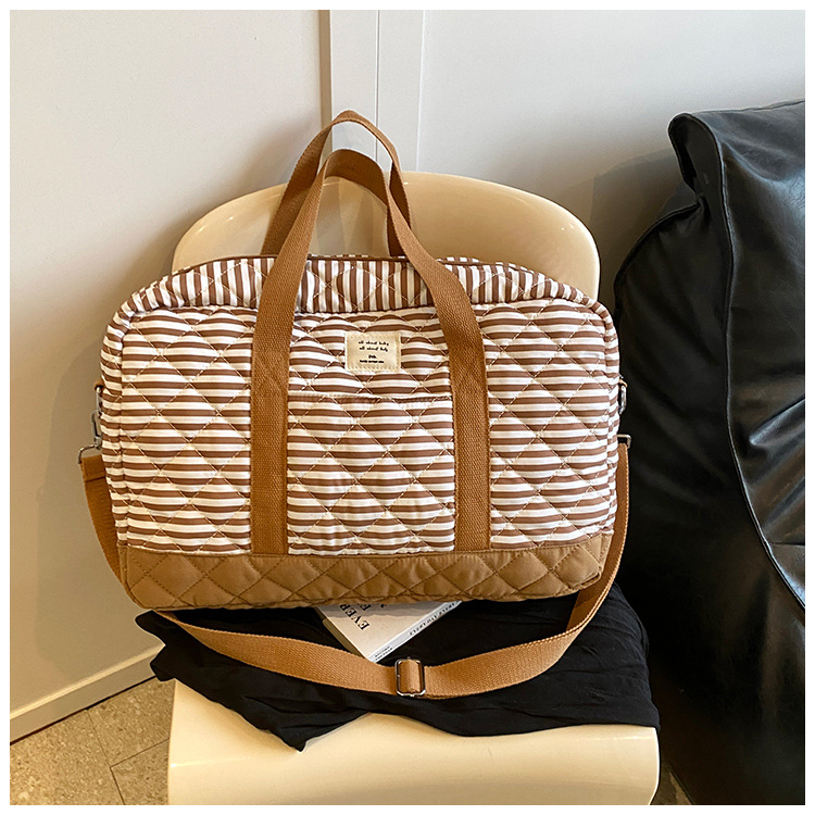 Τσάντα για μαμά και μωρό με ριγέ σχέδιο – ύφασμα πολυεστερές, επένδυση πολυεστερ-βαμβάκι, αναπνέουσα και ανθεκτική