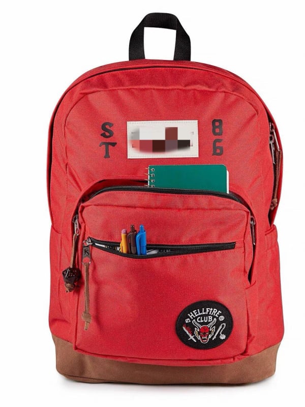 Ruksak u suradnji Stranger Things s motivom crtanih likova, najlon materijal, kapacitet ispod 20 L, podstava od poliestera, prozračan dizajn