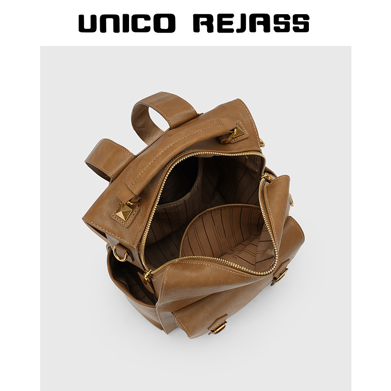 Rucsac - stil britanic retro, material PU, impermeabil; capacitate sub 20L; potrivit pentru laptop de 10 inch