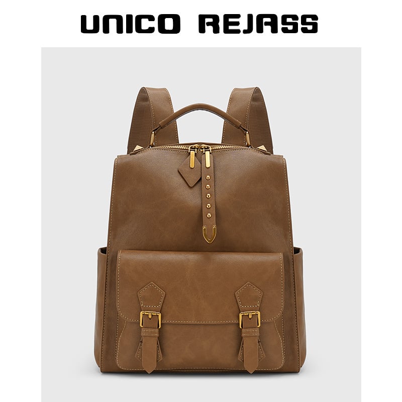 Rucsac - stil britanic retro, material PU, impermeabil; capacitate sub 20L; potrivit pentru laptop de 10 inch
