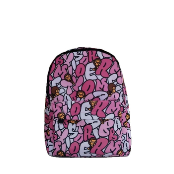 BAPE ruksak s crtanim majmunom i slovima, unisex, školski ruksak, svakodnevni modni stil