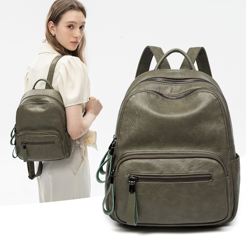 PU kožni ruksak, unisex, za 10-inčni laptop, ultra lagan, gradski minimalistički stil
