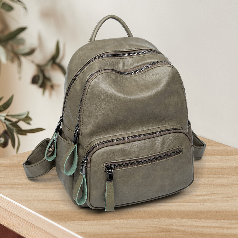 PU kožni ruksak, unisex, za 10-inčni laptop, ultra lagan, gradski minimalistički stil