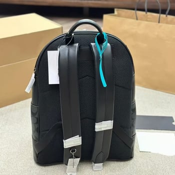 Unisex kožni ruksak s pretincem za 14-inčni laptop, vodootporan, zakrivljeni remen